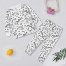 (4-5Years, Unicorn) Creative Kids DIY Graffiti Pajamas Homewear Set, Colour Your Own Sleepwear Pyjamas for Boys & Girls - KM