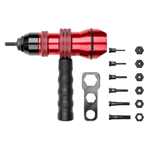 (No Rivet Nuts) Electric Rivet Nut Machine Adapter Rivet Nut Tool Easy Use Professional M3 M4 M5