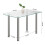 Glass Dining Rectangle Table with Chromed Legs 3
