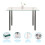 Glass Dining Rectangle Table with Chromed Legs 7