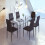 Glass Dining Rectangle Table with Chromed Legs 8