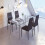 Glass Dining Rectangle Table with Chromed Legs 9