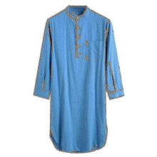 (L, Blue) Sleepshirt Cotton Nightshirt For Mens - JZ