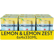 San Pellegrino Essenza Sparkling Water Lightly Flavoured Lemon & Lemon Zest 24x330ml