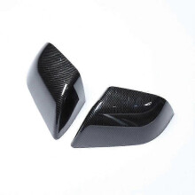 (Black Yellow) For Tesla Model Y Black Replacement Black Side Rearview Mirror Cover Caps Shell For Car Exterior Accessories