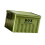 (Green) Lidded Storage Bin Utility Crate with Handles Stackable Tote Storage Box with 2