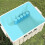 (Green) Lidded Storage Bin Utility Crate with Handles Stackable Tote Storage Box with 4