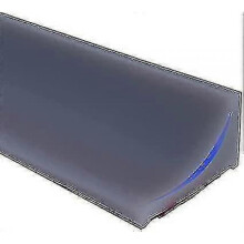 (grey) 2m Silicone Shower Threshold Water Dam Wet Room Floor Barrier, Shower Splash Guard Rubber Bath Seal Strip
