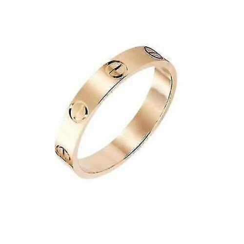 (8, Gold) Premium Stainless Steel Love Ring