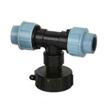 (25mm Tee Adapter) Ibc Tank Water Pipe Connector Garden Lawn Hose Adapter Home Tap Fitting Tool Cy - HZ