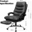 (Black)Ergonomic PU Leather Recliner with Footrest 4