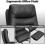 (Black)Ergonomic PU Leather Recliner with Footrest 6