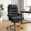 (Black)Ergonomic PU Leather Recliner with Footrest 2
