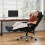 (Black)Ergonomic PU Leather Recliner with Footrest 5