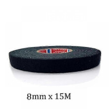 (8MMx15Meter) 15/20 Meter Heat-resistant Flame Retardant Tape Coroplast Adhesive Cloth Tape For Car Cable Harness Wiring Loom Protection