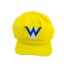 (Yellow) Anime Super Mario Bros Pattern Hat Luigi Letter Cosplay Cartoon Baseball Cap Costume For Men Women Waluigi Odyssey Cap