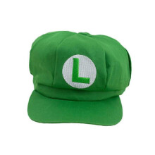 (Green)Anime Super Mario Bros Pattern Hat Luigi Letter Cosplay Cartoon Baseball Cap Costume For Men Women Waluigi Odyssey Cap