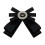 (BLACK) Tie Brooch Bow Shirt With Brooch 1