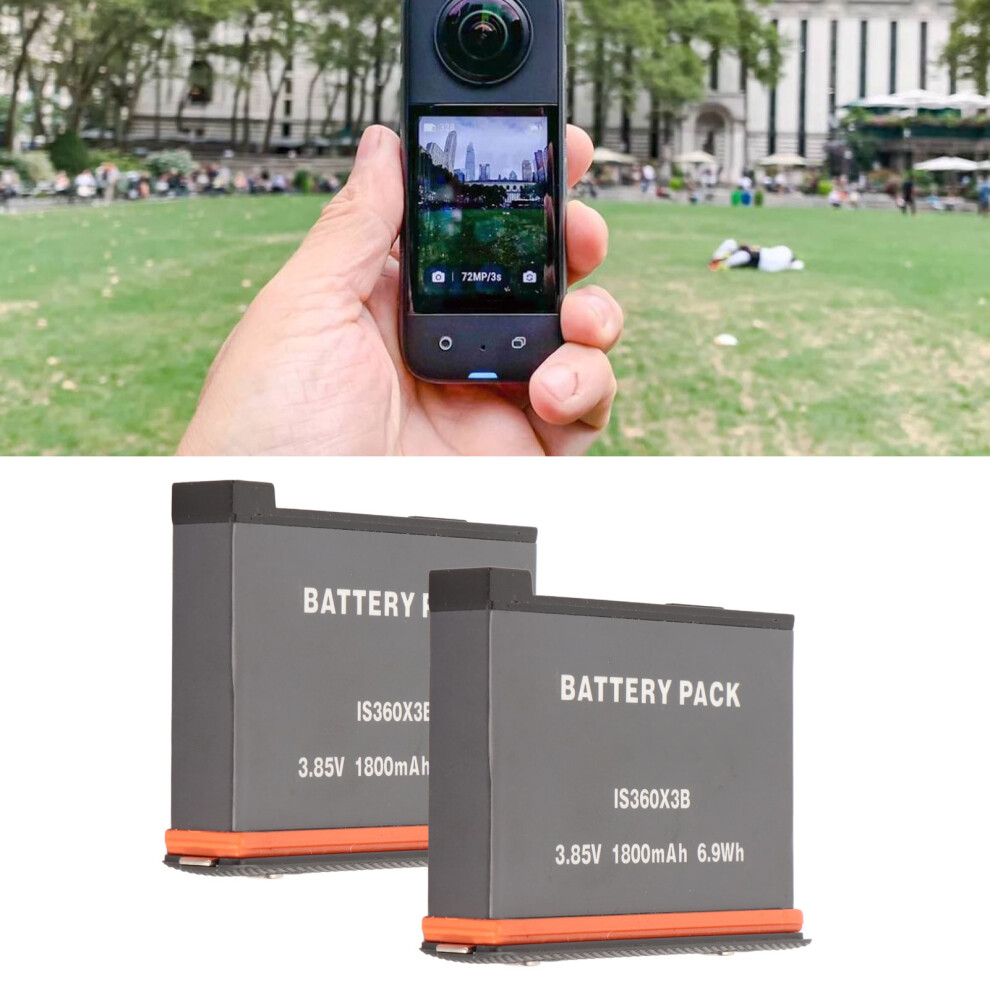 2Pcs 1800Mah 3.85V Lithium Ion Camera Batteries For Insta 360 X3 9301351863285