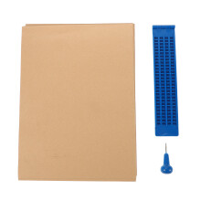 Kit Escrita Braille Portátil com Papel e Prancheta Educacional