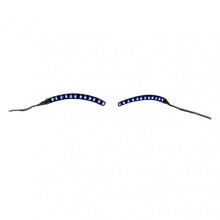 (Blue) LED Eyelashes Charming Unique Light-up Eyeliner Halloween Shining Eyelid Tape for Parties Nightclubs Bar Qinghai