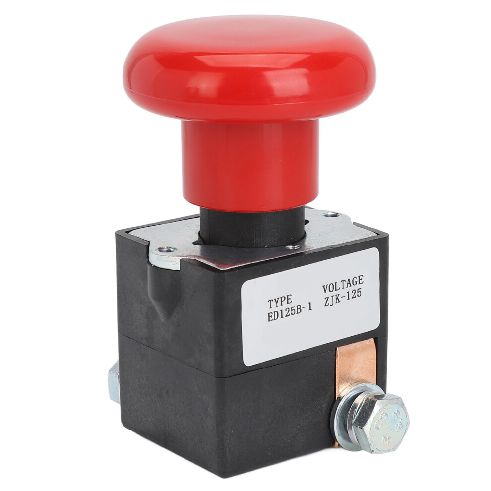 Emergency Push Button Switch Dc80v 125A Metal For Forklift Pallet Car 8751351864255