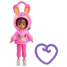 Polly Pocket Hoodie Buddy 2 Figure with Clip HARE