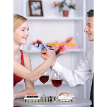 (White) LED Chopsticks Kitchen Tableware ABS 26 3 3 Cm Washable 1 Pair Party Prop Multicolor
