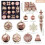 Gr8 Home Rose Gold 60 Piece Hanging Christmas Tree Baubles 2