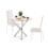 Joolihome 2 PCS Faux Leather Dining Chairs Set High Back 7