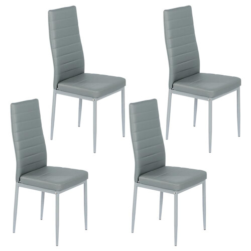 Joolihome 4 PCS Faux Leather Dining Chairs Set High Back