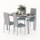 Joolihome 4 PCS Faux Leather Dining Chairs Set High Back 7