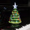(Green) Tabletop Pre-Lit Ceramic Christmas Tree with Hand-Painted Design and Lights 4
