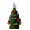 (Green) Tabletop Pre-Lit Ceramic Christmas Tree with Hand-Painted Design and Lights 1