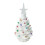 (White) Tabletop Pre-Lit Ceramic Christmas Tree with Hand-Painted Design and Lights 1