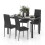 Joolihome 4 PCS Faux Leather Dining Chairs Set High Back 7