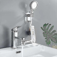 Hand Shower for Bathroom Sink, Universal Shower Head, Telescopic Tube, Perfect for Washing Hair Or Cleaning Sink And Bidet -CAN