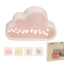 (Pink) New Arrived Cloud Tulip Lamp, Cloud Mirror Tulip Night Lamp, Cloud Shaped Tulip Lamp, DIY Tulip Night Light