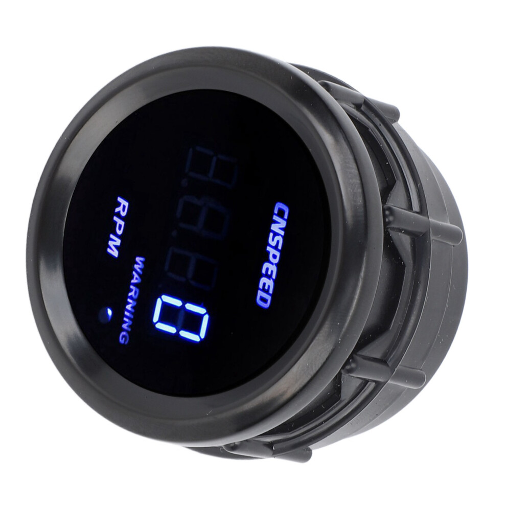 Modern Ultra Thin 2In Digital Tachometer 12V 52Mm For Gasoline Cars Blue/Light 9341351864714