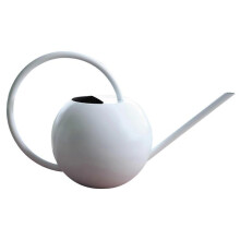 (White) Flower Pot Watering Can Kettle Stainless Steel Gardening Tool 400 ML Black/Gray/White Comfortable Handle Portable