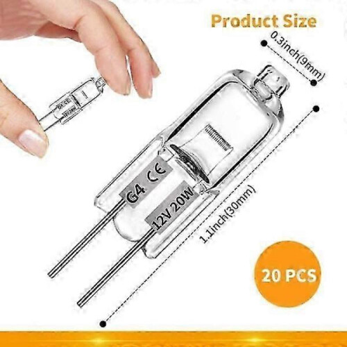 (20W) G4 Halogen Lamps 10w 12v - Warm White - 20 Pack -CN-123 1