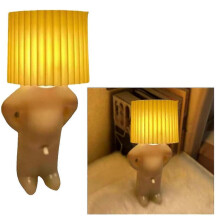 (Yellow) Night Light Lamp Naughty Boy Eye Protection, Modern, Reading, Office, Little Shy Man Creative Lamp[PB]