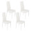 Joolihome 4 PCS Faux Leather Dining Chairs Set High Back 1