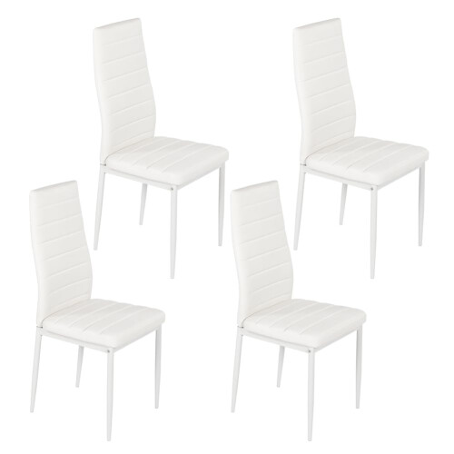 Joolihome 4 PCS Faux Leather Dining Chairs Set High Back