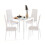 Joolihome 4 PCS Faux Leather Dining Chairs Set High Back 7