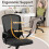 (Black）Ergonomic Mid-Back Mesh Office Chair 4