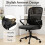 (Black）Ergonomic Mid-Back Mesh Office Chair 6