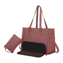 (Brown) Womens Lunch Tote Bag Lunch Box Bag Computer Shoulder Handbag for Casual Office