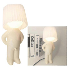 (White) -new A Shy Man Boy Desk Lamp, S Table Lamp Bedside