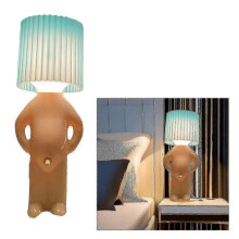(Blue) -new A Shy Man Boy Desk Lamp, S Table Lamp Bedside